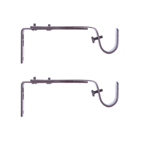 Kenney 3/4" Adjustable Brackets Double Curtain Rod Wayfair